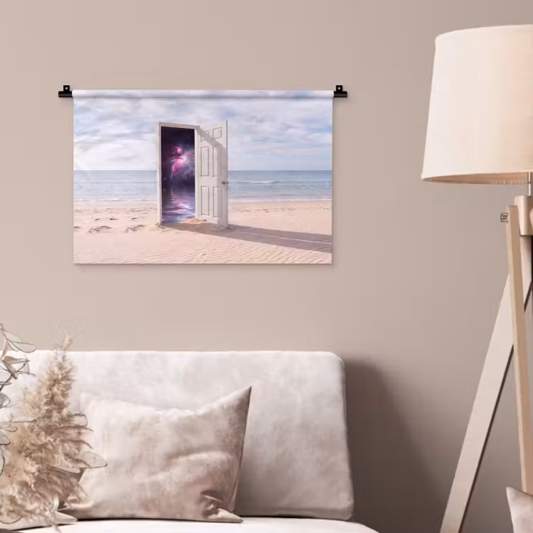 Wandkleed - Deur - Strand - Kosmos — 2