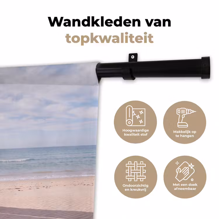 Wandkleed - Deur - Strand - Kosmos — 3