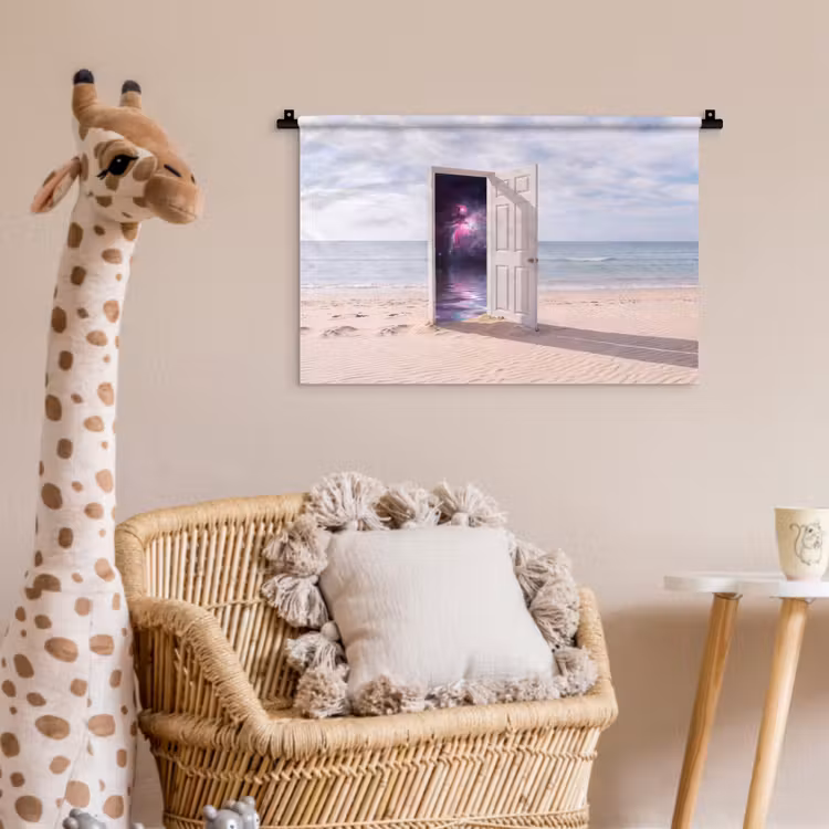 Wandkleed - Deur - Strand - Kosmos — 5