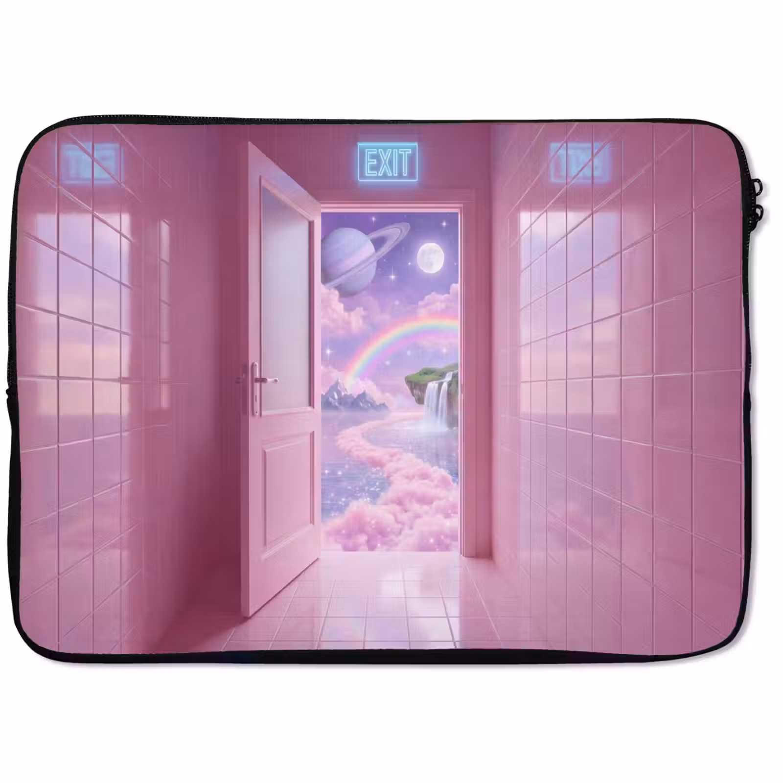 Laptophoes Roze deur - Fantasie — 1
