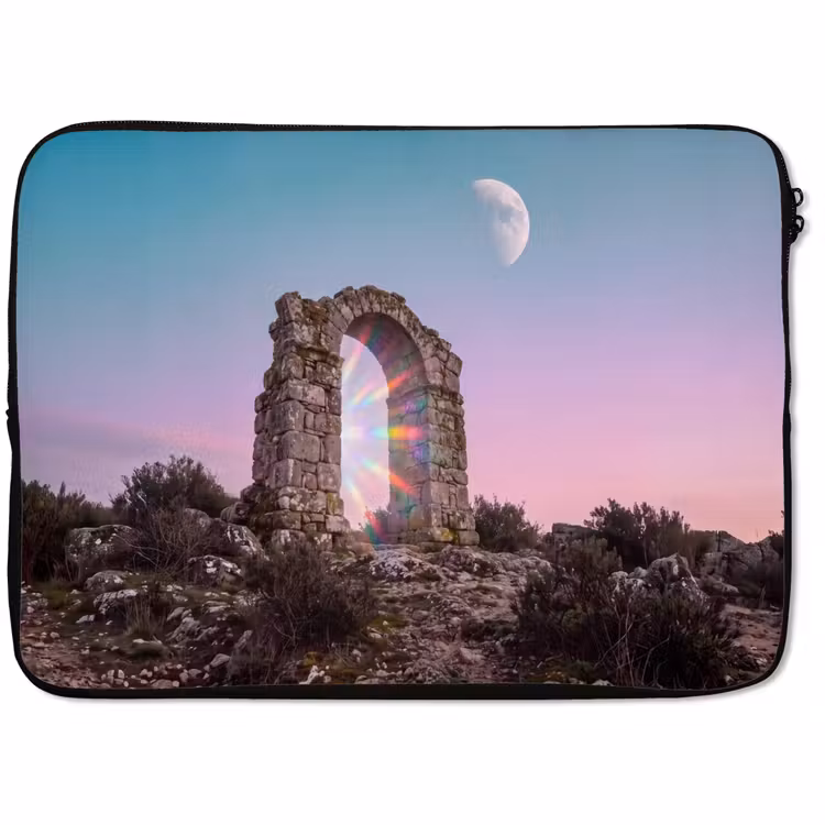 Laptophoes Boog - Regenboog - Maan — 1