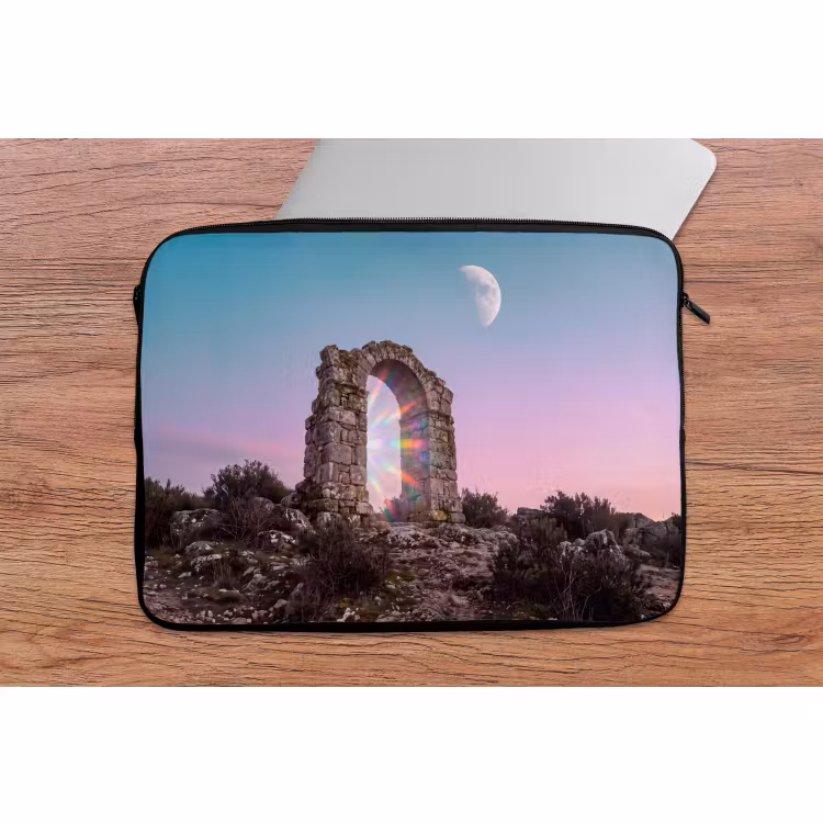 Laptophoes Boog - Regenboog - Maan — 2