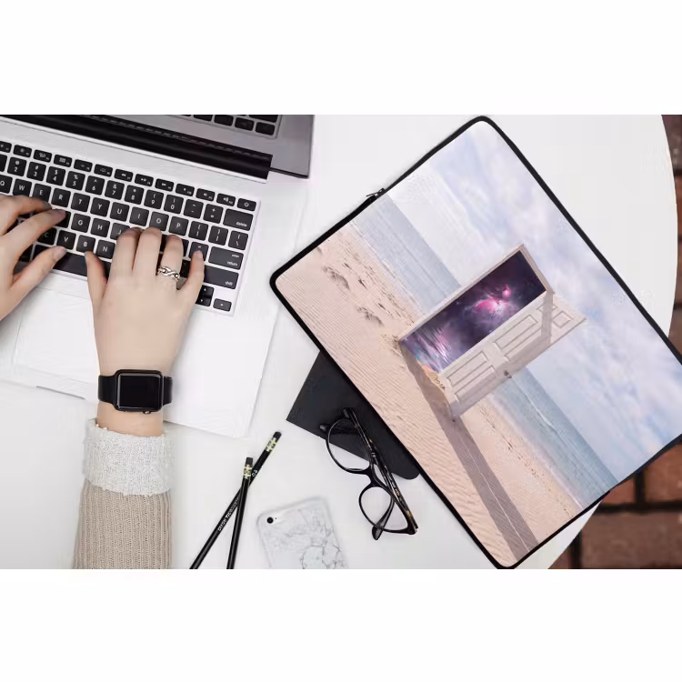 Laptophoes Deur - Strand - Kosmos — 3