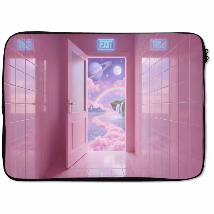 Laptophoes Roze deur - Fantasie — 1