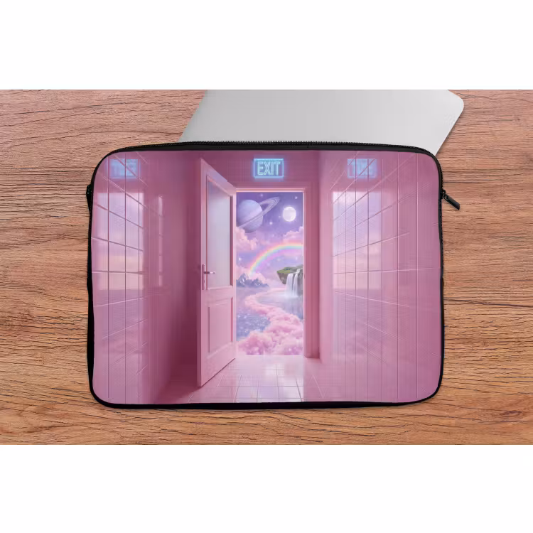 Laptophoes Roze deur - Fantasie — 2