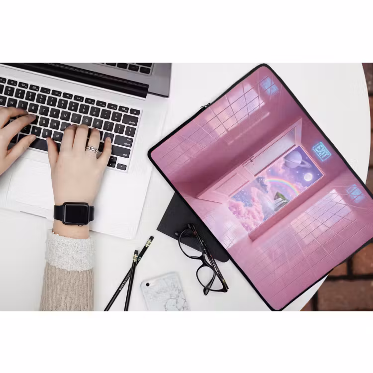 Laptophoes Roze deur - Fantasie — 3