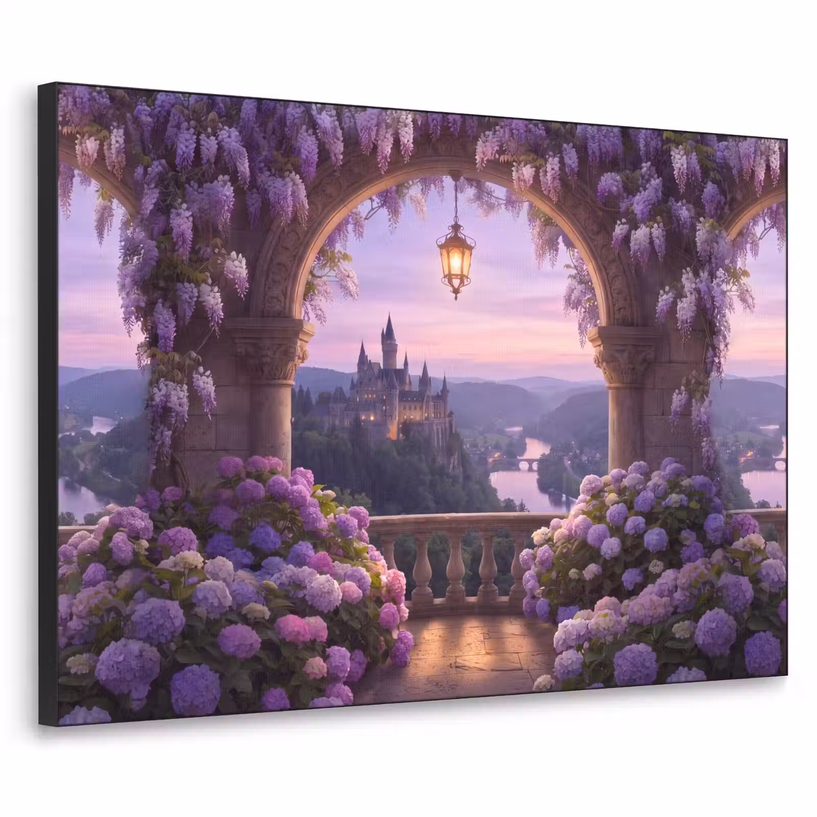 Art frame - Kasteel - Rivier - Avond — 1