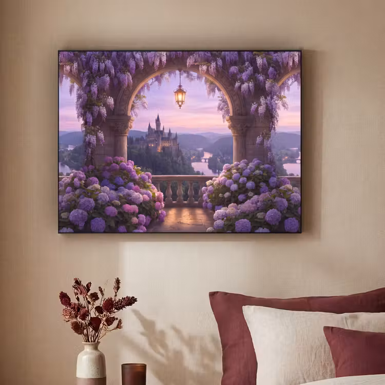Art frame - Kasteel - Rivier - Avond — 3