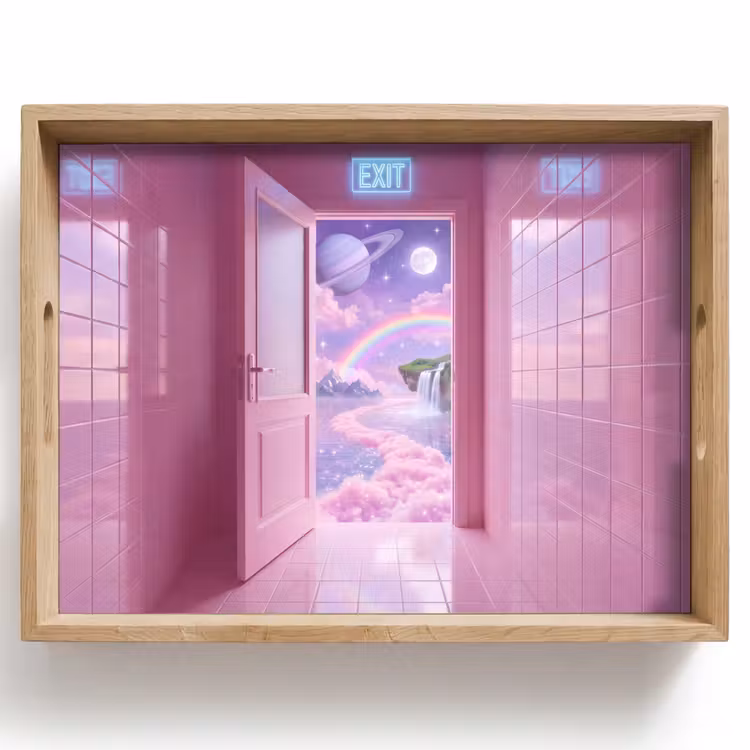 Dienblad - Roze deur - Fantasie — 1