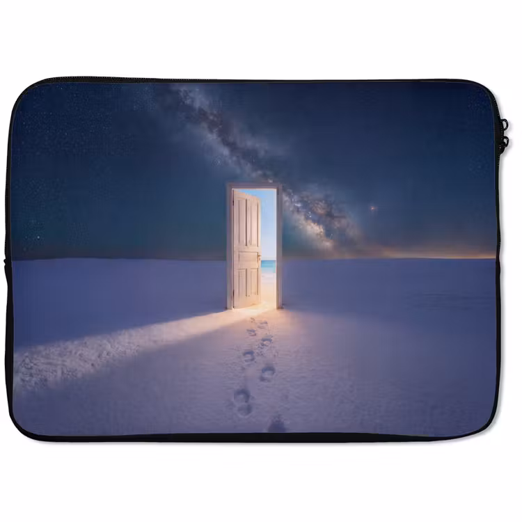 Laptophoes Deur - Sneeuw - Strand — 1