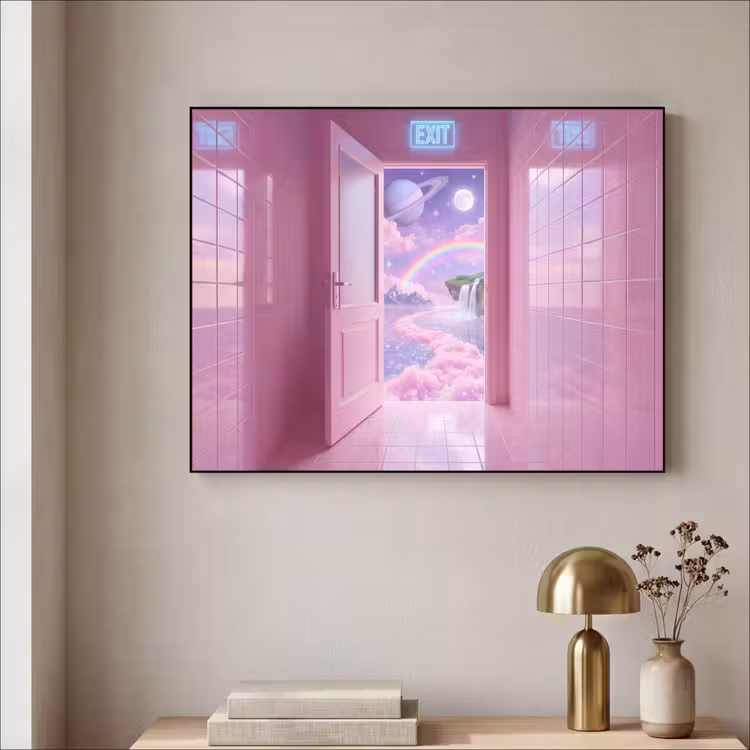 Art frame - Roze deur - Fantasie — 5