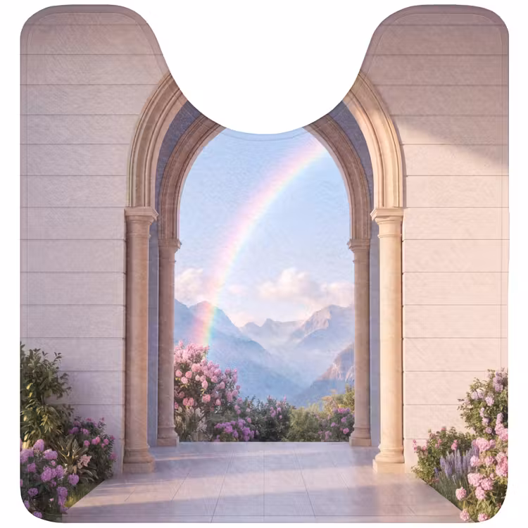 WC Mat - Boog - Bergen - Regenboog — 1