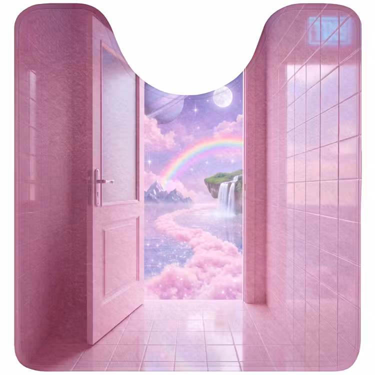 WC Mat - Roze deur - Fantasie — 1