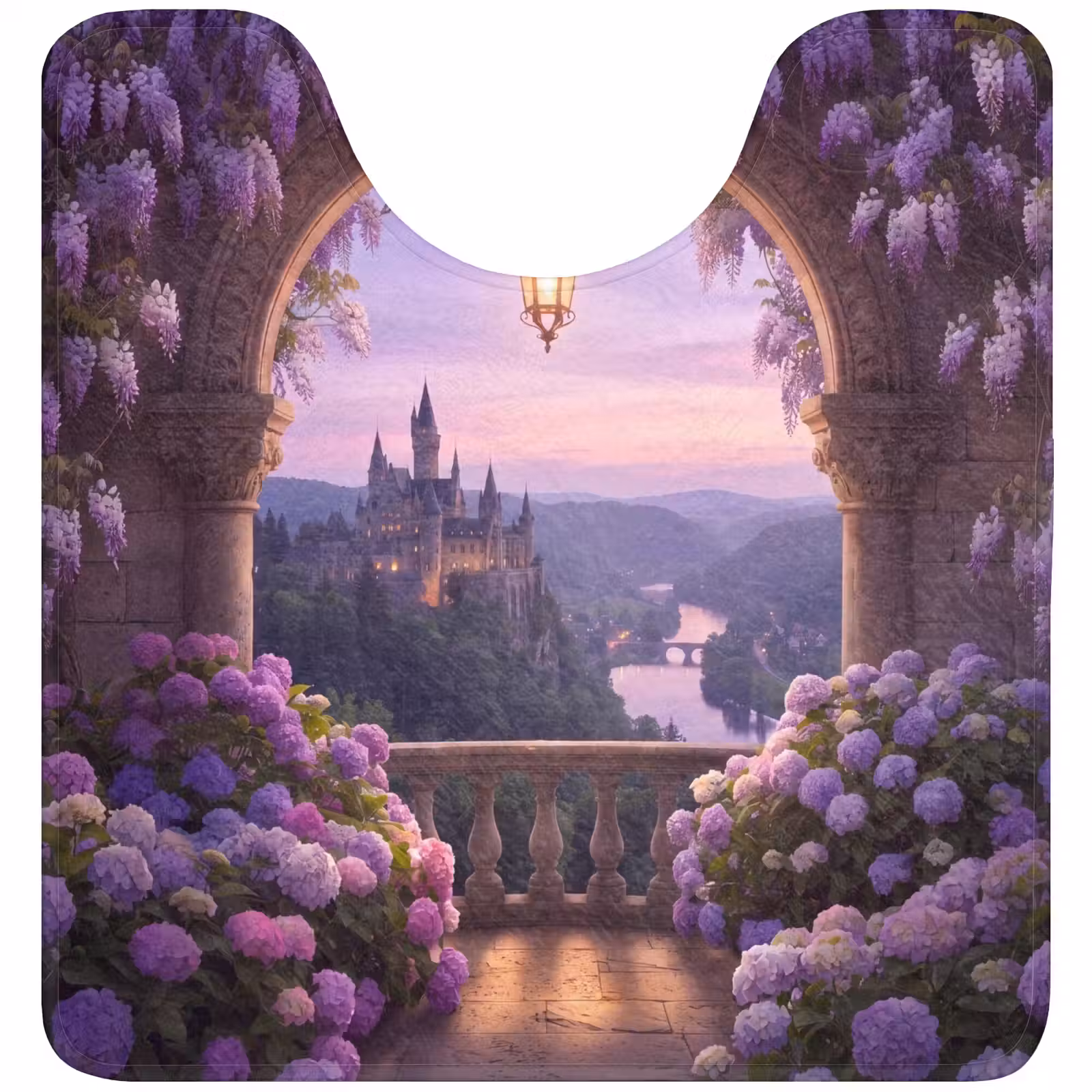 WC Mat - Kasteel - Rivier - Avond — 1