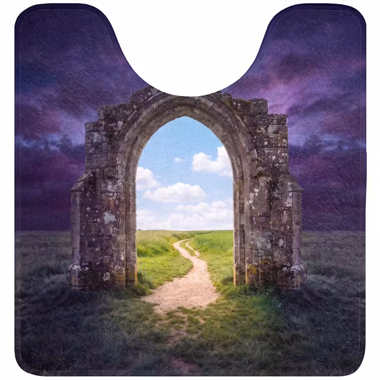 WC Mat - Boog - Landschap - Contrast — 1