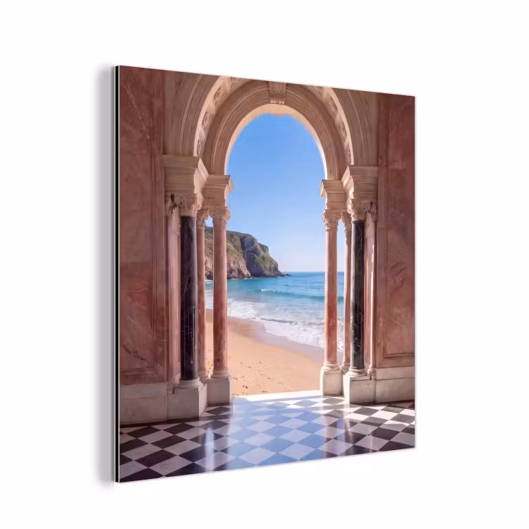 Aluminium schilderij - Boog - Strand - Zee — 1