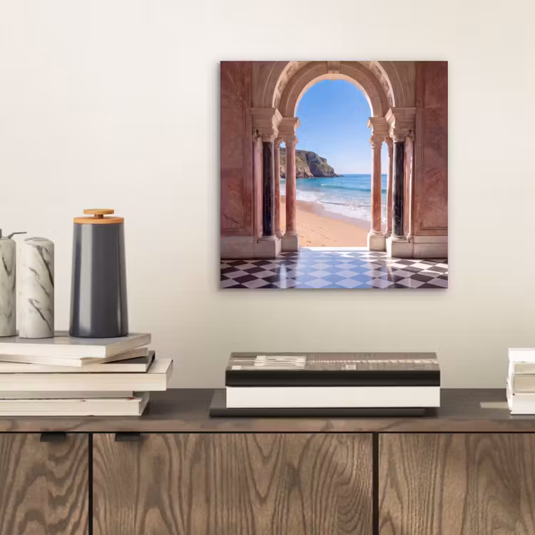 Aluminium schilderij - Boog - Strand - Zee — 2