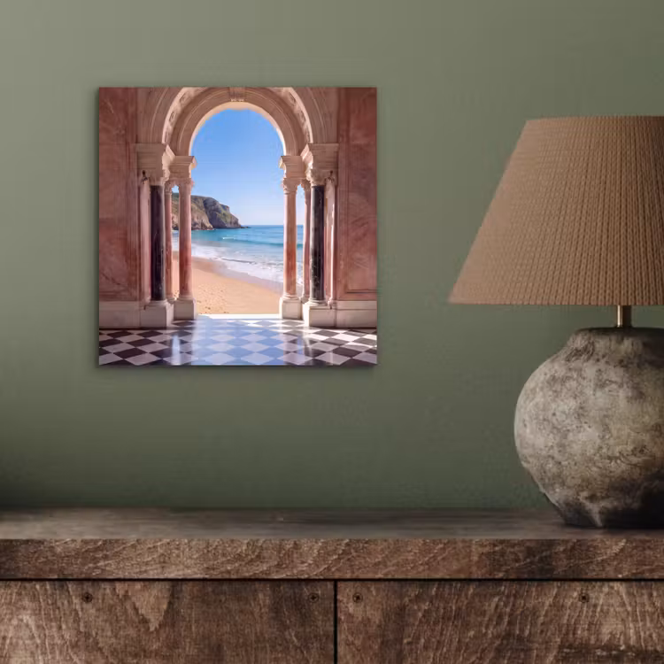Aluminium schilderij - Boog - Strand - Zee — 3