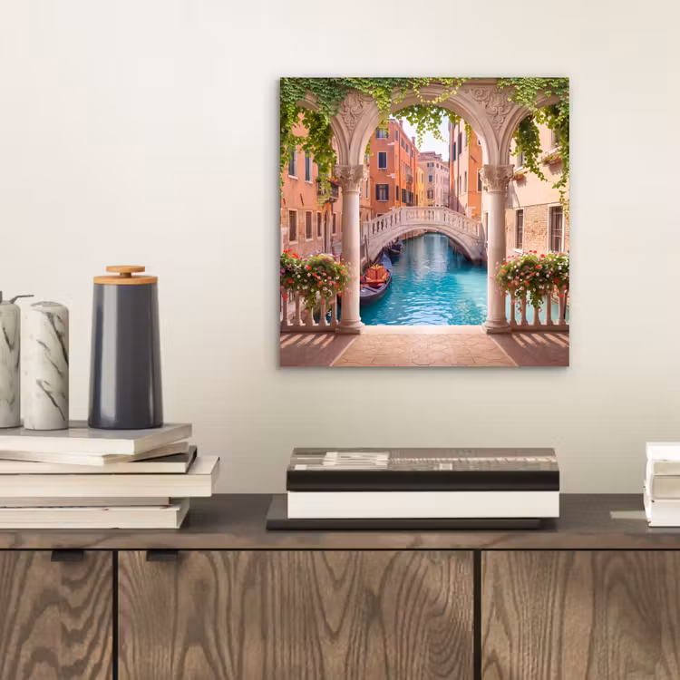 Aluminium schilderij - Gracht - Stad - Architectuur — 2