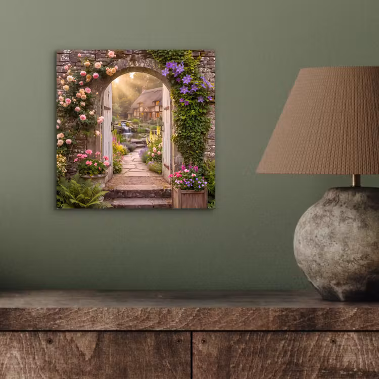 Aluminium schilderij - Huis - Tuin - Natuur — 3