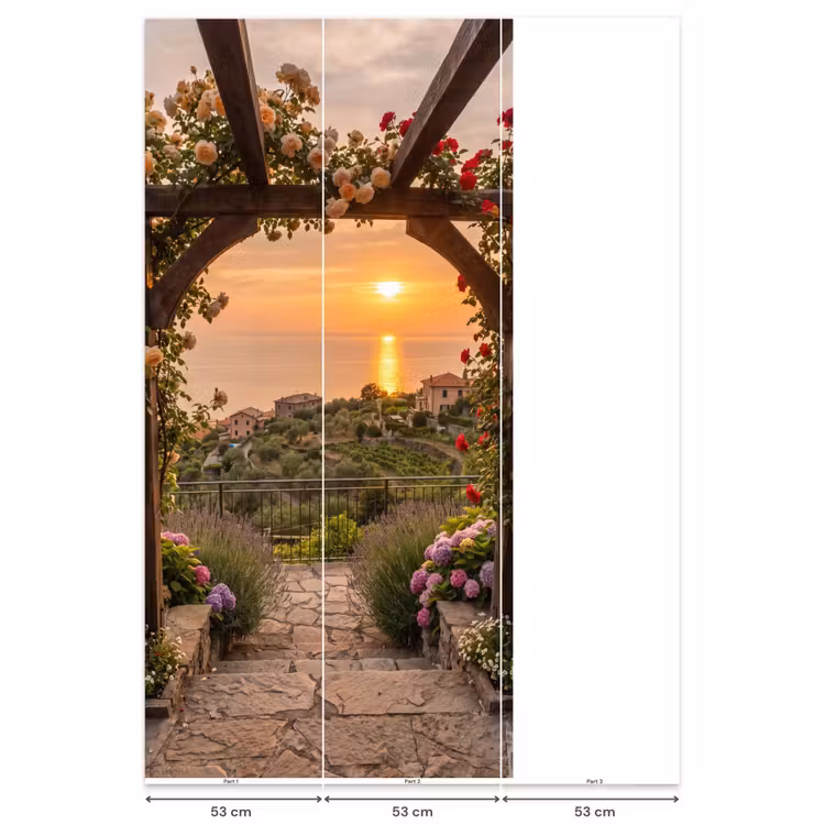 Behang - Pergola - Zee - Zonsondergang — 6