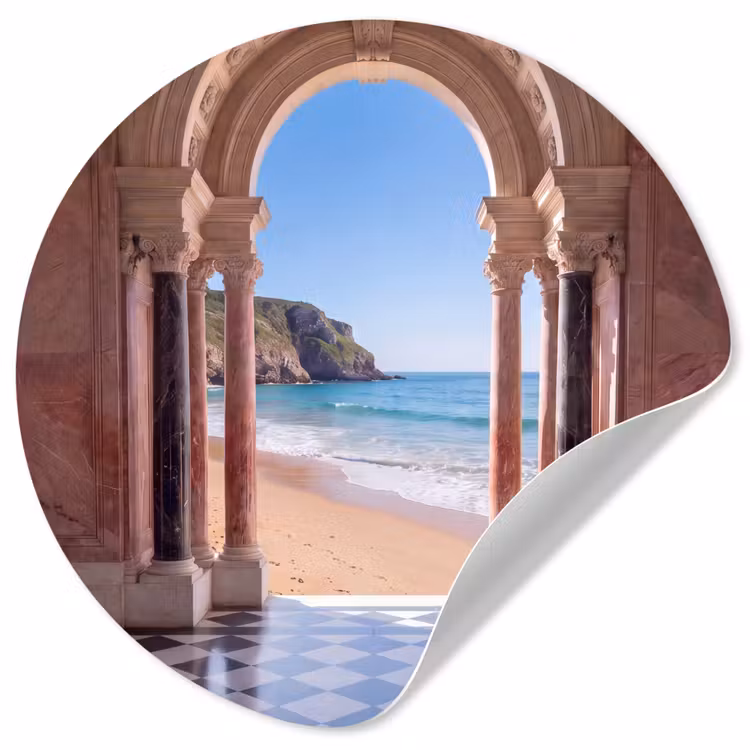 Behangcirkel - Boog - Strand - Zee — 1