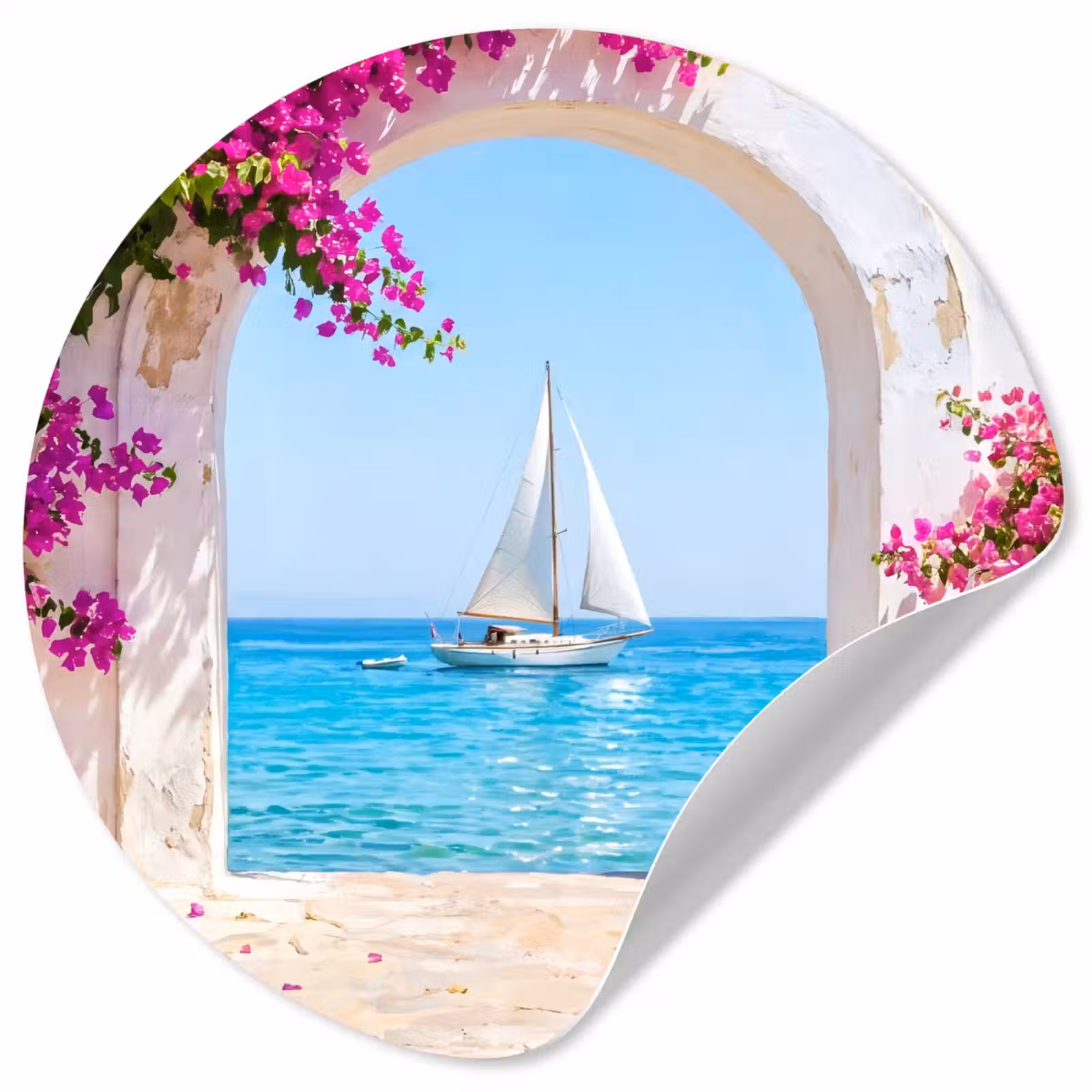 Behangcirkel - Bloemen - Zee - Zomer — 1