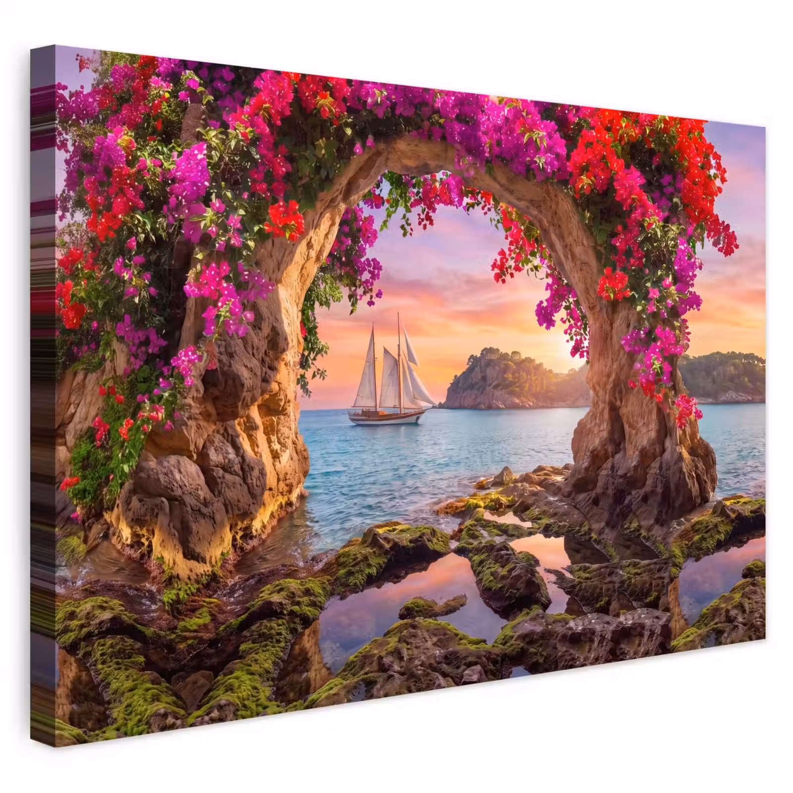 Buiten canvas - Zeilboot - Kust - Natuur — 1