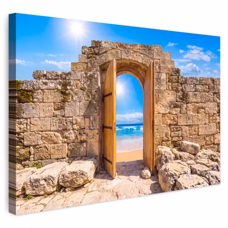 Buiten canvas - Deur - Strand - Zee — 1