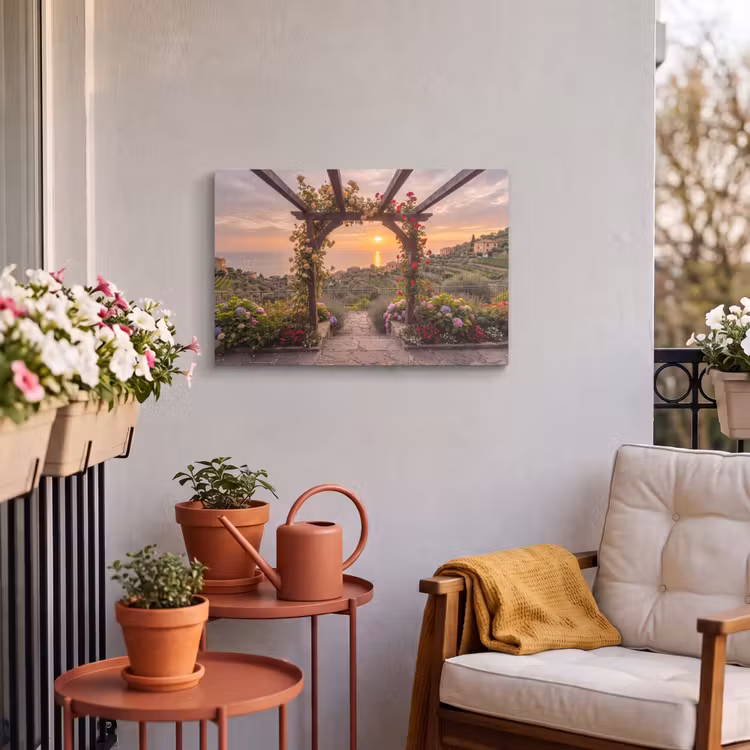 Buiten canvas - Pergola - Zee - Zonsondergang — 3