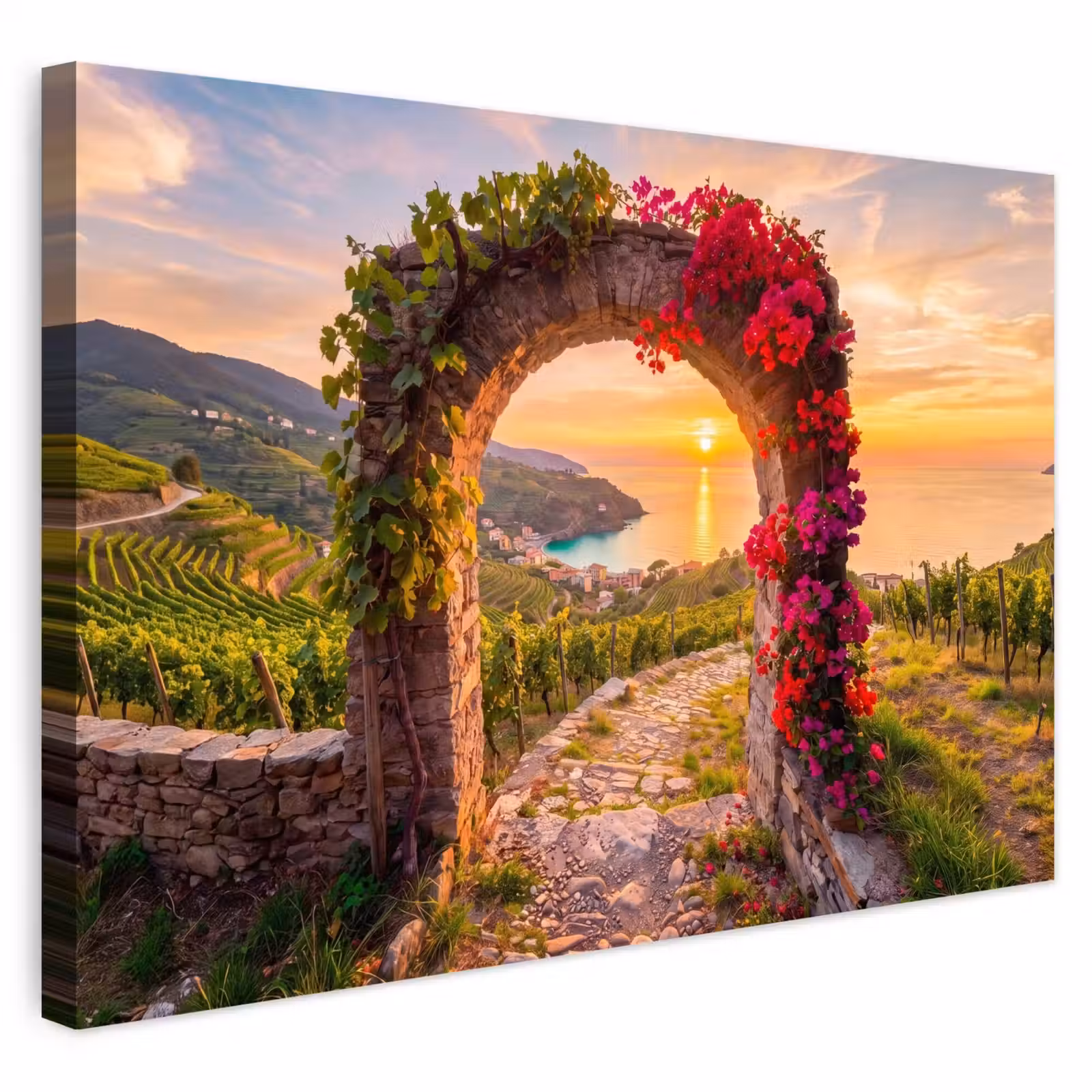 Buiten canvas - Boog - Zonsondergang - Kust — 1