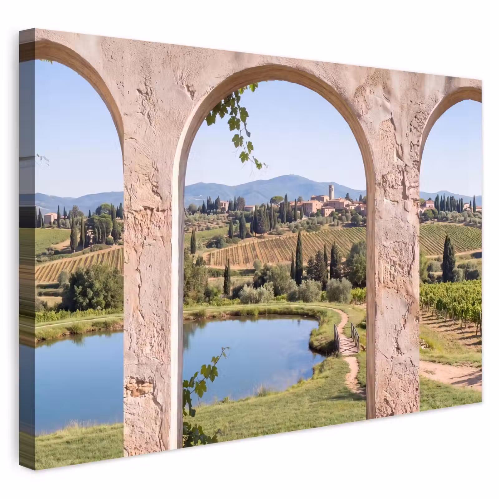 Buiten canvas - Dorp - Landschap - Natuur — 1