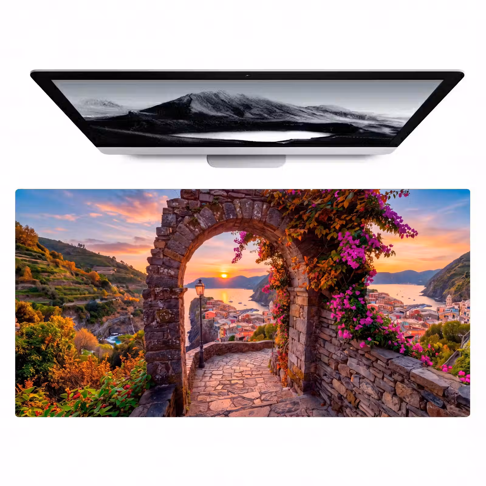 Bureau onderlegger - Boog - Kust - Zonsondergang — 1
