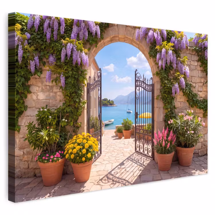 Buiten canvas - Poort - Zee - Uitzicht — 1