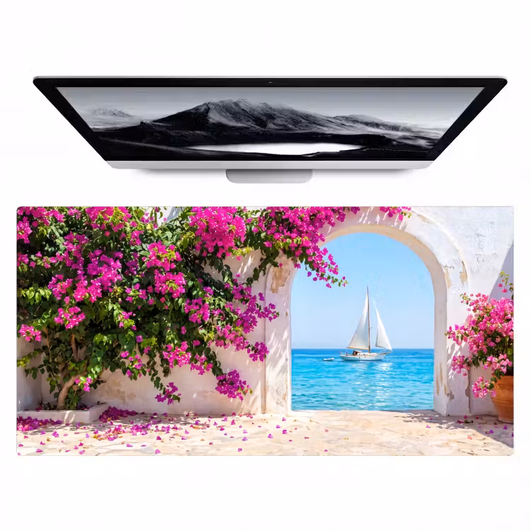 Bureau onderlegger - Bloemen - Zee - Zomer — 1