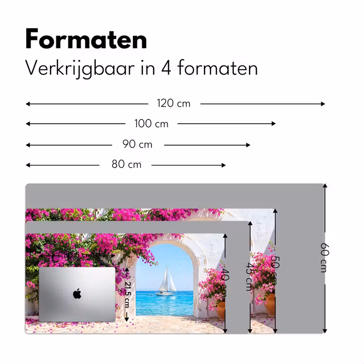 Bureau onderlegger - Bloemen - Zee - Zomer — 8