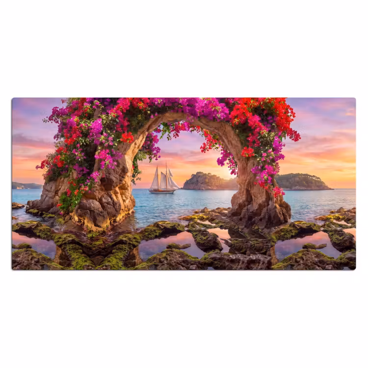 Bureau onderlegger - Zeilboot - Kust - Natuur — 2