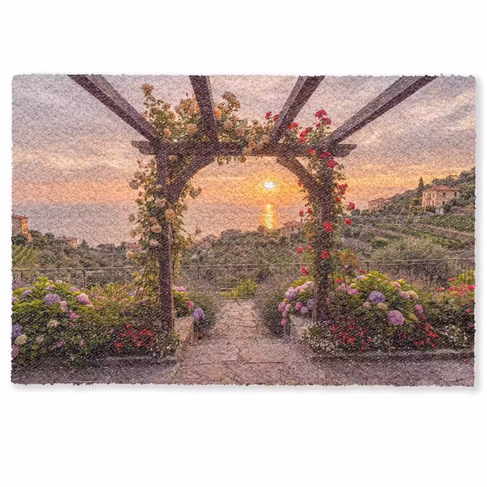 Deurmat - Pergola - Zee - Zonsondergang — 1