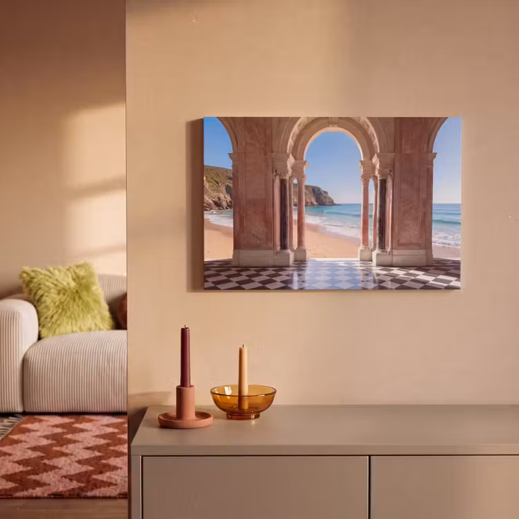 Canvas schilderij - Boog - Strand - Zee — 1