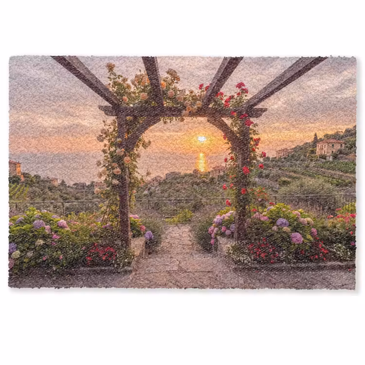 Deurmat - Pergola - Zee - Zonsondergang — 1