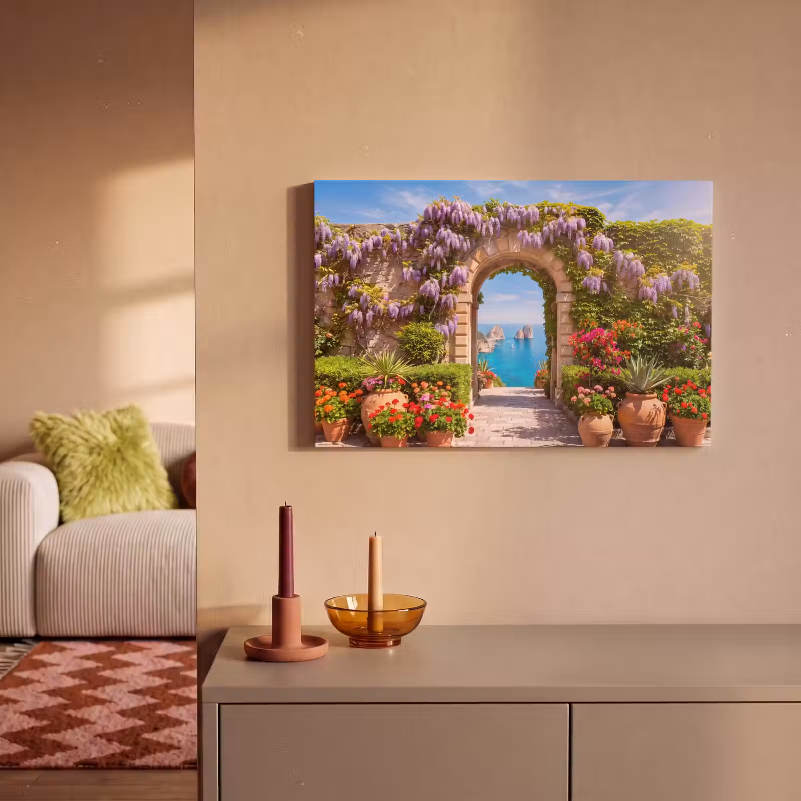 Canvas schilderij - Bloemen - Tuin - Landschap — 1