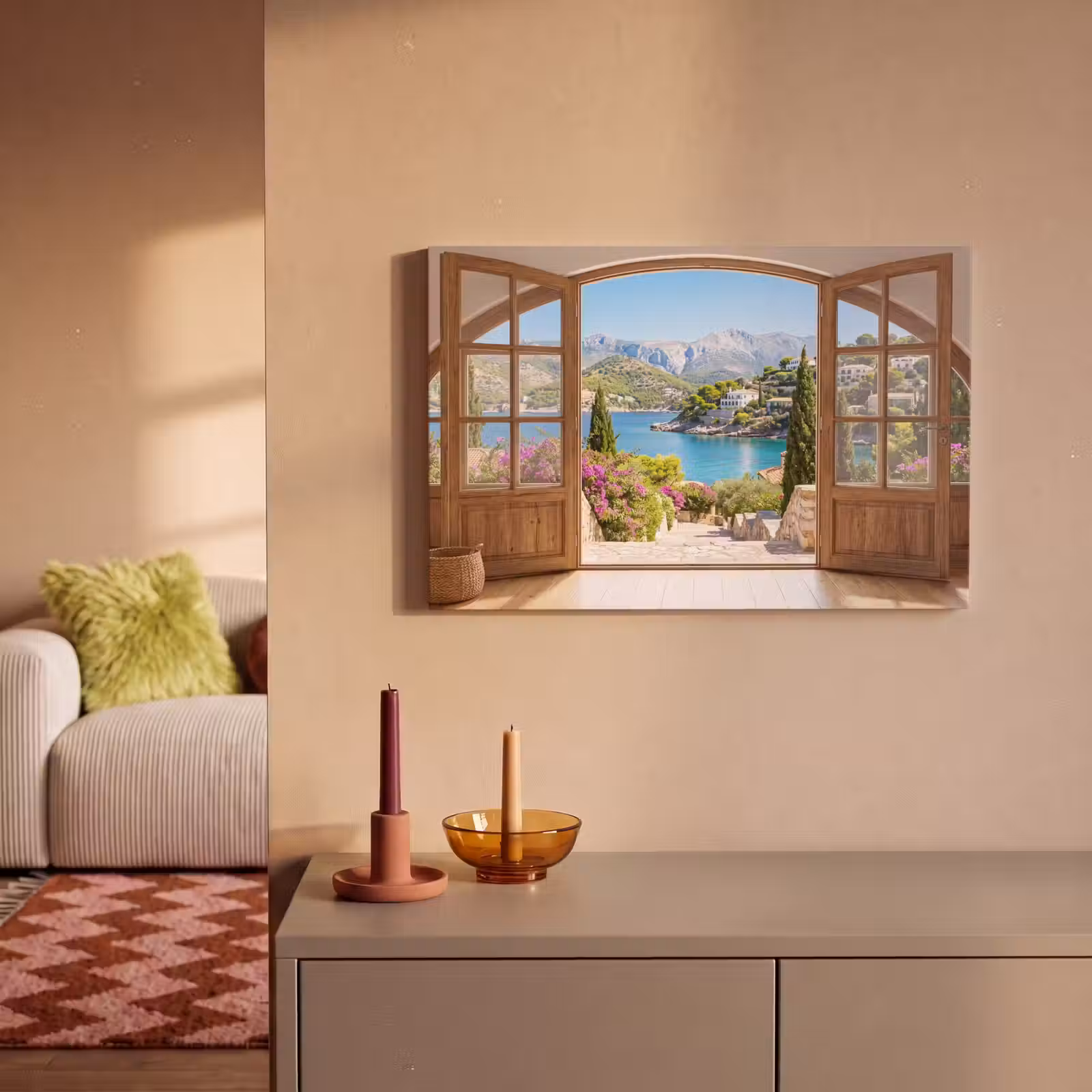 Canvas schilderij - Uitzicht - Baai - Natuur — 1