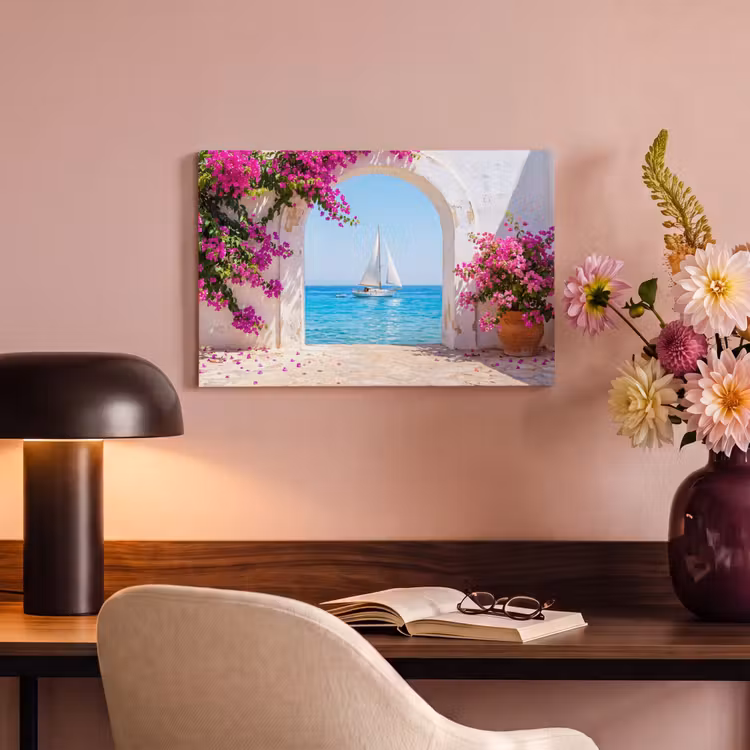 Canvas schilderij - Bloemen - Zee - Zomer — 3