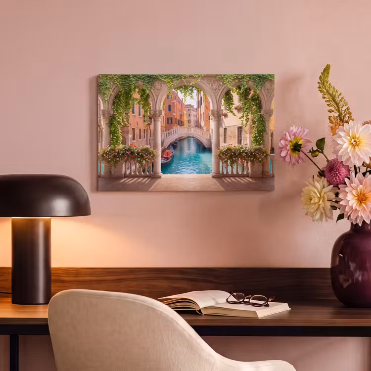 Canvas schilderij - Gracht - Stad - Architectuur — 3