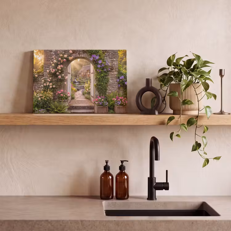 Canvas schilderij - Huis - Tuin - Natuur — 2