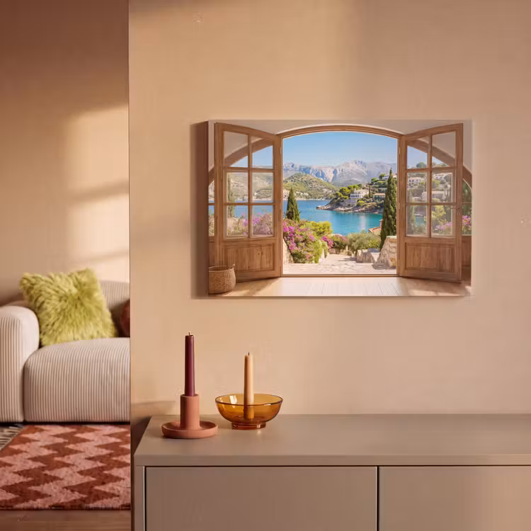 Canvas schilderij - Uitzicht - Baai - Natuur — 1
