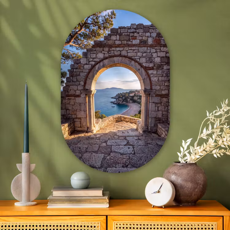 Muurovaal glas - Boog - Kust - Natuur — 2
