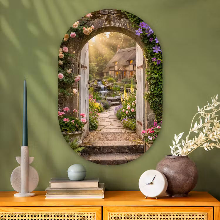 Muurovaal glas - Huis - Tuin - Natuur — 2