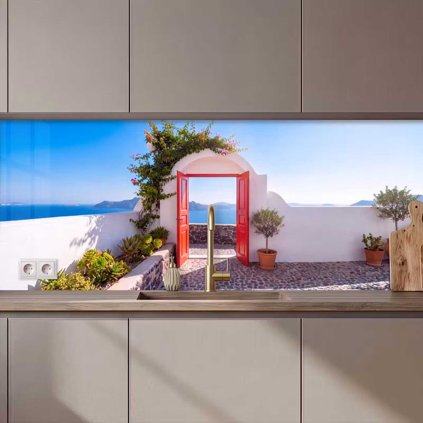 Keuken achterwand - Deur - Zee - Natuur — 1