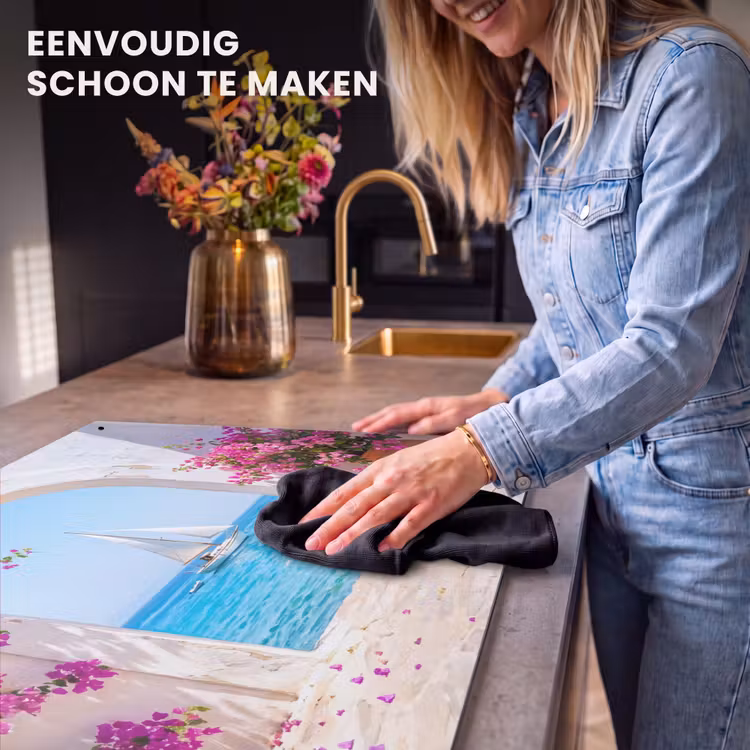 Inductiebeschermer & spatscherm (2in1) - Bloemen - Zee - Zomer — 5